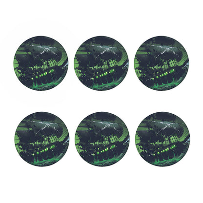 Flying Dutchman Ghost Pirate Ship Print Coaster Set