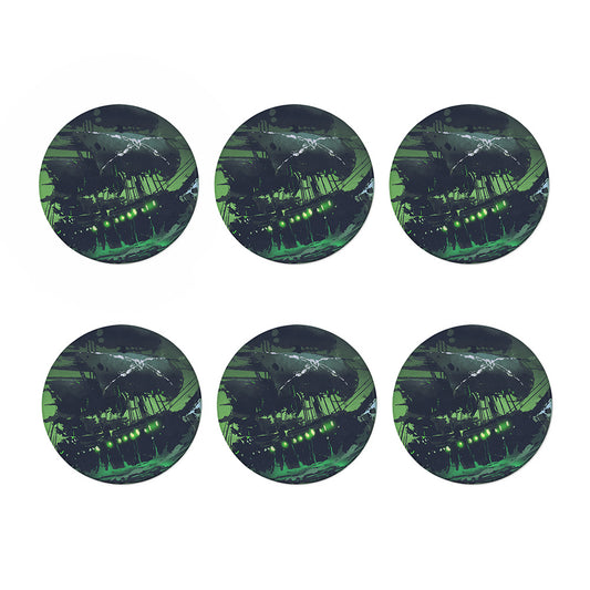 Flying Dutchman Ghost Pirate Ship Print Coaster Set