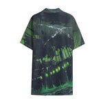 Flying Dutchman Ghost Pirate Ship Print Cotton Hawaiian Shirt