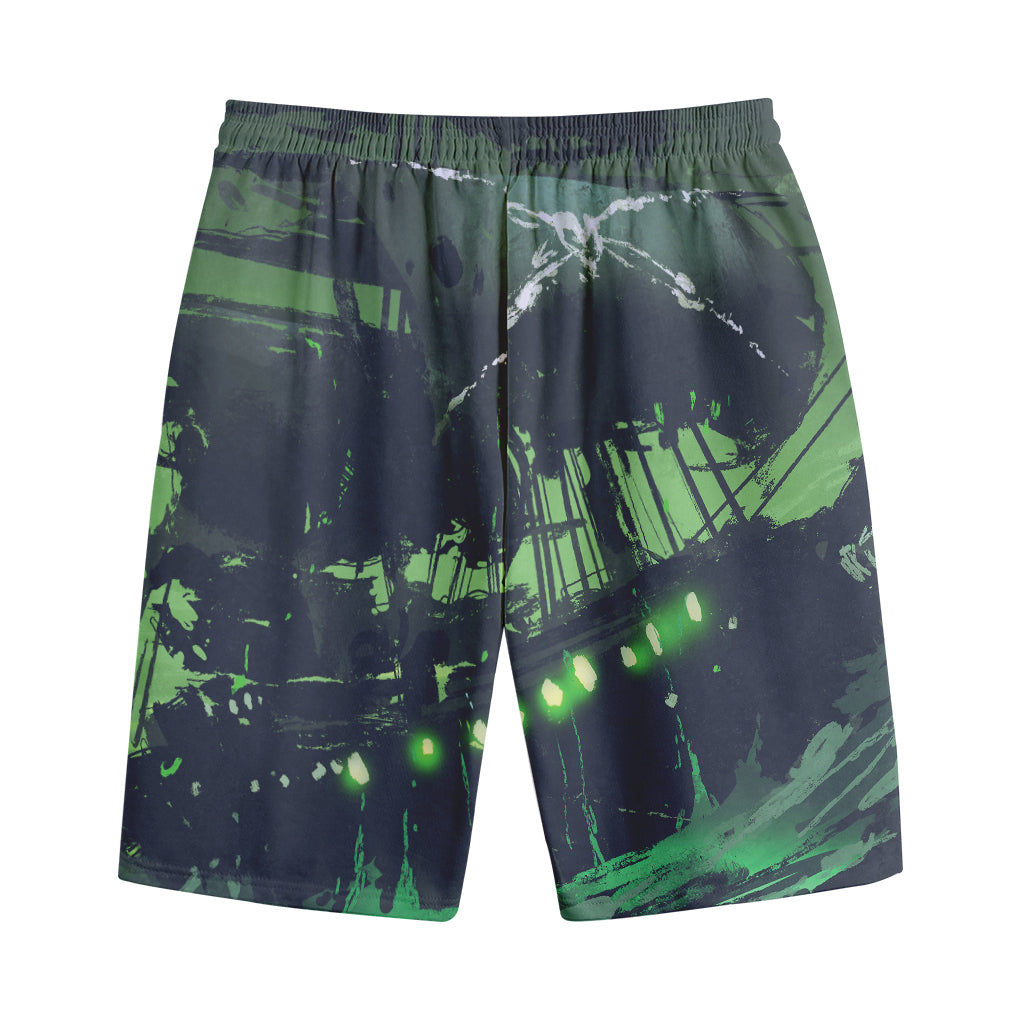 Flying Dutchman Ghost Pirate Ship Print Cotton Shorts