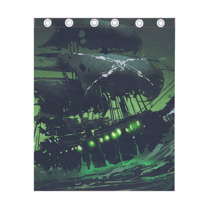 Flying Dutchman Ghost Pirate Ship Print Curtain