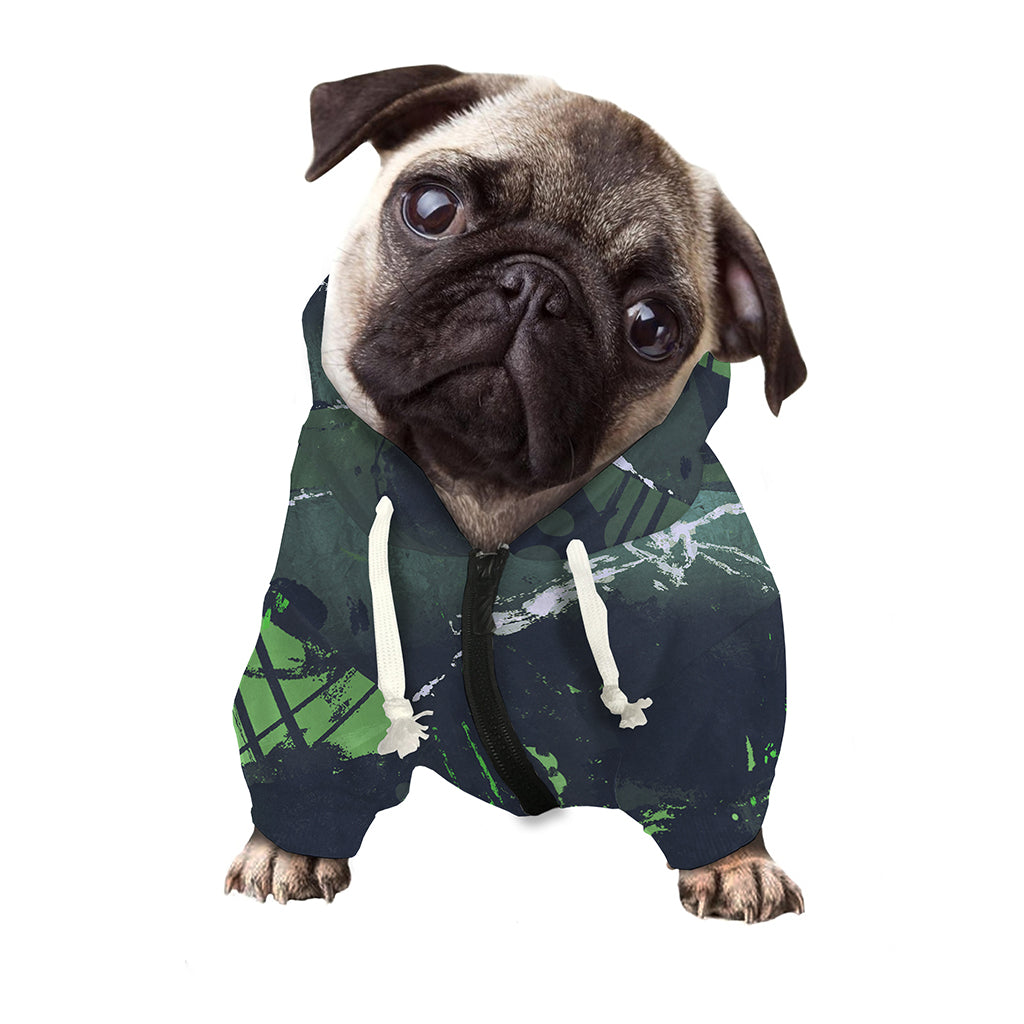 Flying Dutchman Ghost Pirate Ship Print Dog Zip Up Hoodie