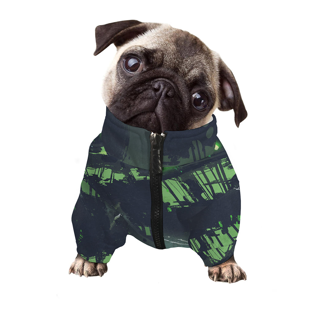 Flying Dutchman Ghost Pirate Ship Print Dog Zip Up Jacket