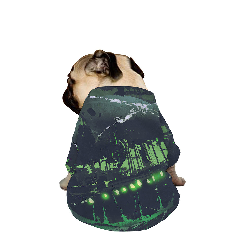 Flying Dutchman Ghost Pirate Ship Print Dog Zip Up Jacket