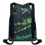 Flying Dutchman Ghost Pirate Ship Print Drawstring Backpack
