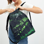 Flying Dutchman Ghost Pirate Ship Print Drawstring Backpack