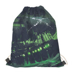 Flying Dutchman Ghost Pirate Ship Print Drawstring Bag