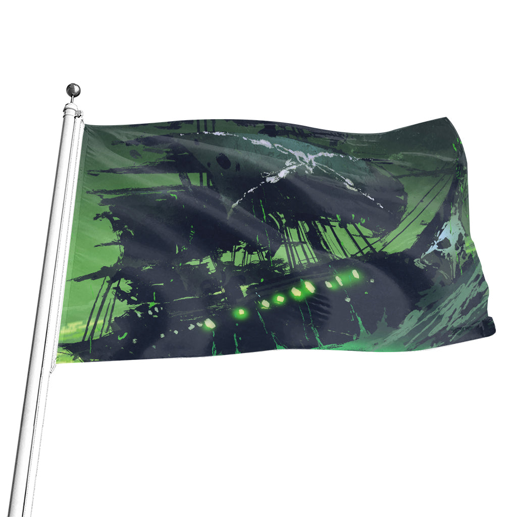 Flying Dutchman Ghost Pirate Ship Print Flag