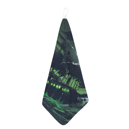 Flying Dutchman Ghost Pirate Ship Print Hand Towel