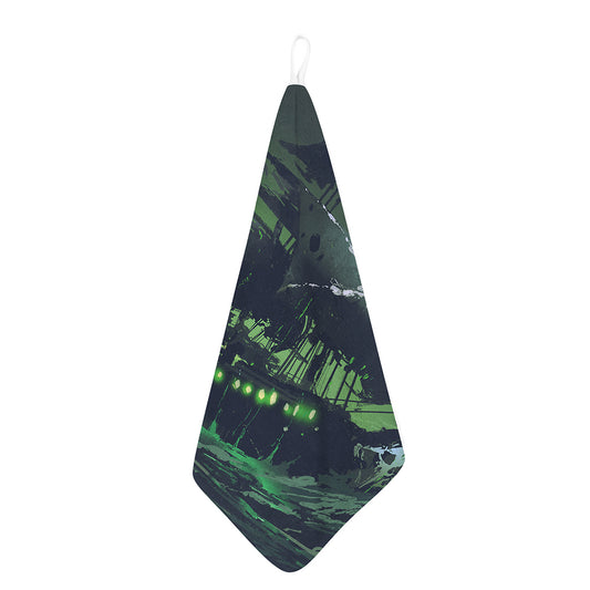Flying Dutchman Ghost Pirate Ship Print Hand Towel