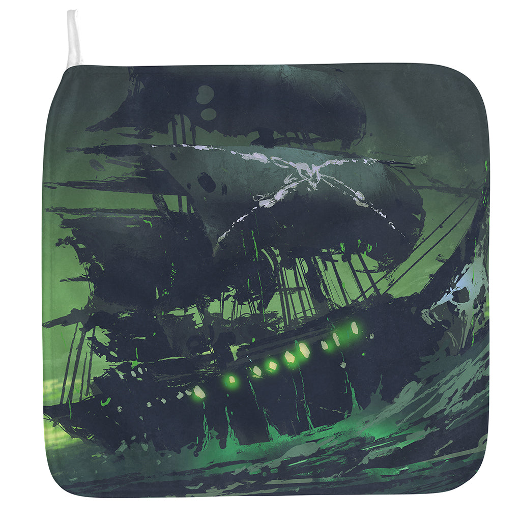 Flying Dutchman Ghost Pirate Ship Print Hand Towel