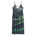 Flying Dutchman Ghost Pirate Ship Print Jersey Midi Cami Dress