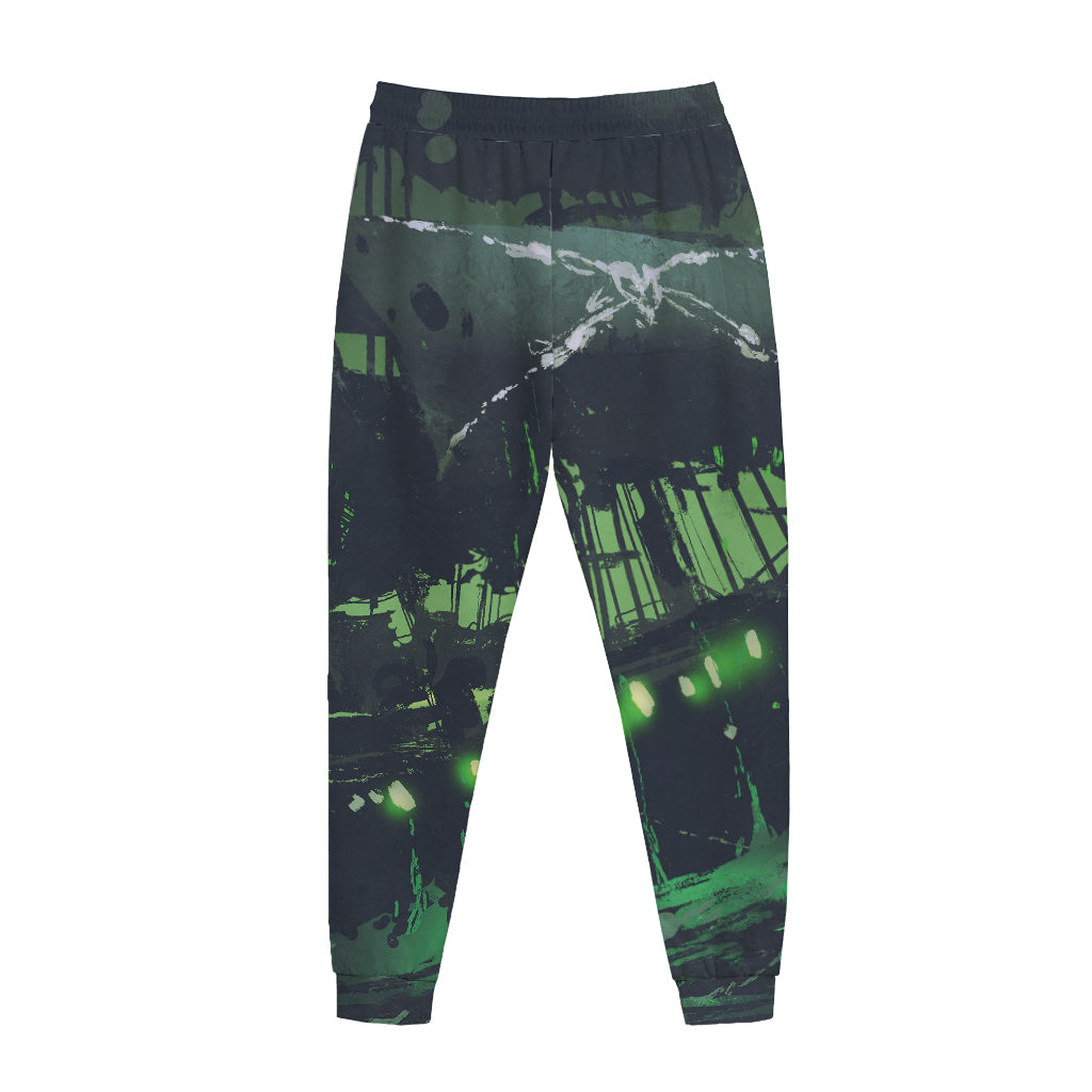 Flying Dutchman Ghost Pirate Ship Print Jogger Pants