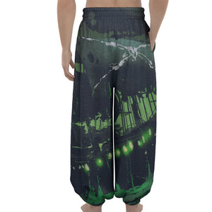 Flying Dutchman Ghost Pirate Ship Print Lantern Pants