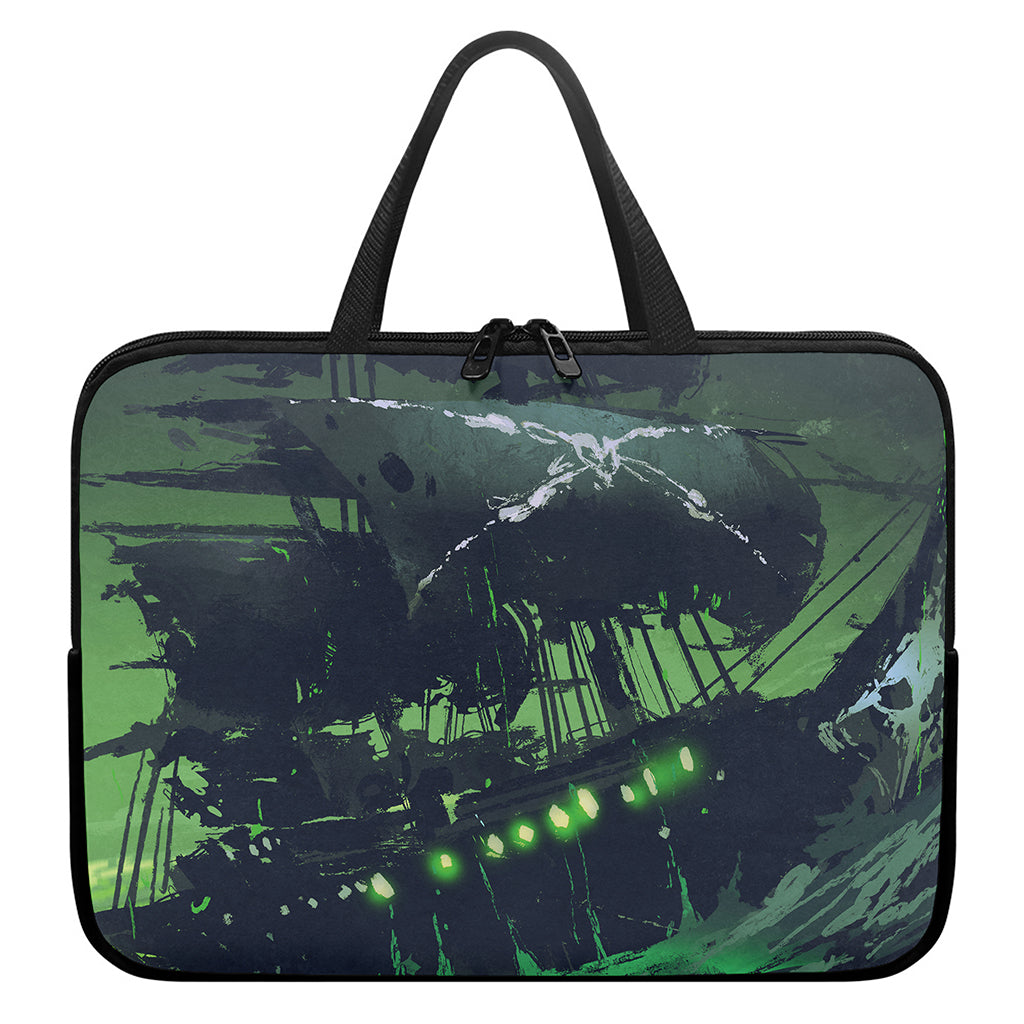 Flying Dutchman Ghost Pirate Ship Print Laptop Sleeve With Handle