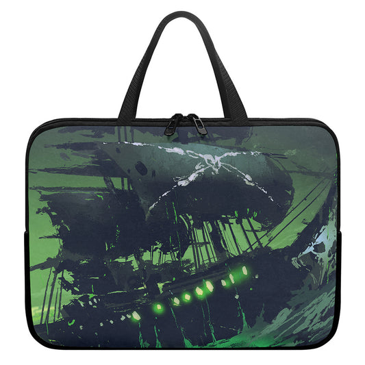 Flying Dutchman Ghost Pirate Ship Print Laptop Sleeve With Handle