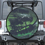 Flying Dutchman Ghost Pirate Ship Print Leather Spare Tire Cover