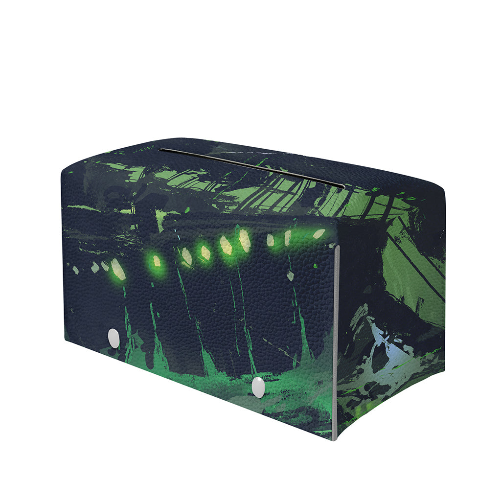 Flying Dutchman Ghost Pirate Ship Print Leather Tissue Box Cover