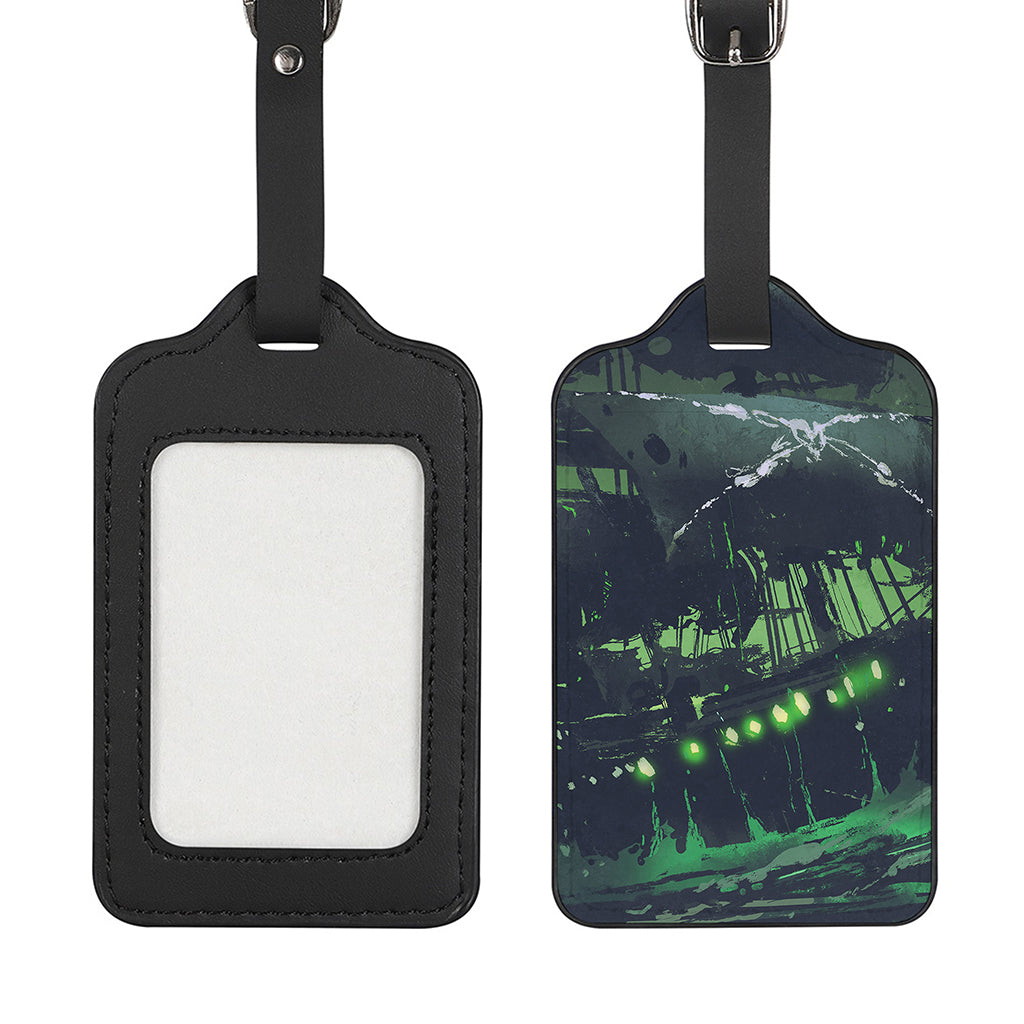 Flying Dutchman Ghost Pirate Ship Print Luggage Tag