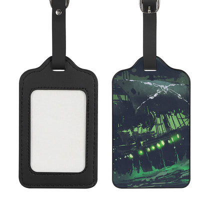 Flying Dutchman Ghost Pirate Ship Print Luggage Tag