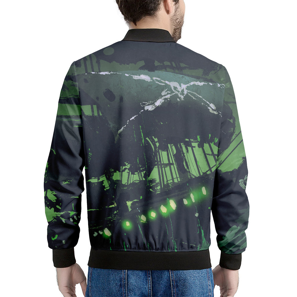 Flying Dutchman Ghost Pirate Ship Print Men's Bomber Jacket