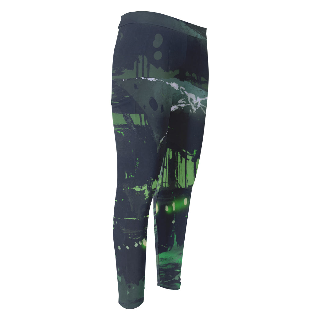 Flying Dutchman Ghost Pirate Ship Print Men's Compression Pants