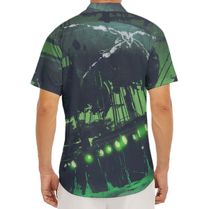 Flying Dutchman Ghost Pirate Ship Print Men's Deep V-Neck Shirt