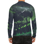 Flying Dutchman Ghost Pirate Ship Print Men's Long Sleeve Rash Guard