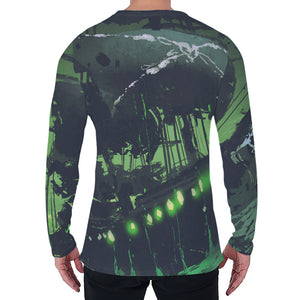 Flying Dutchman Ghost Pirate Ship Print Men's Long Sleeve T-Shirt