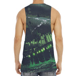 Flying Dutchman Ghost Pirate Ship Print Men's Muscle Tank Top