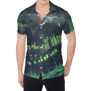 Flying Dutchman Ghost Pirate Ship Print Men's Shirt