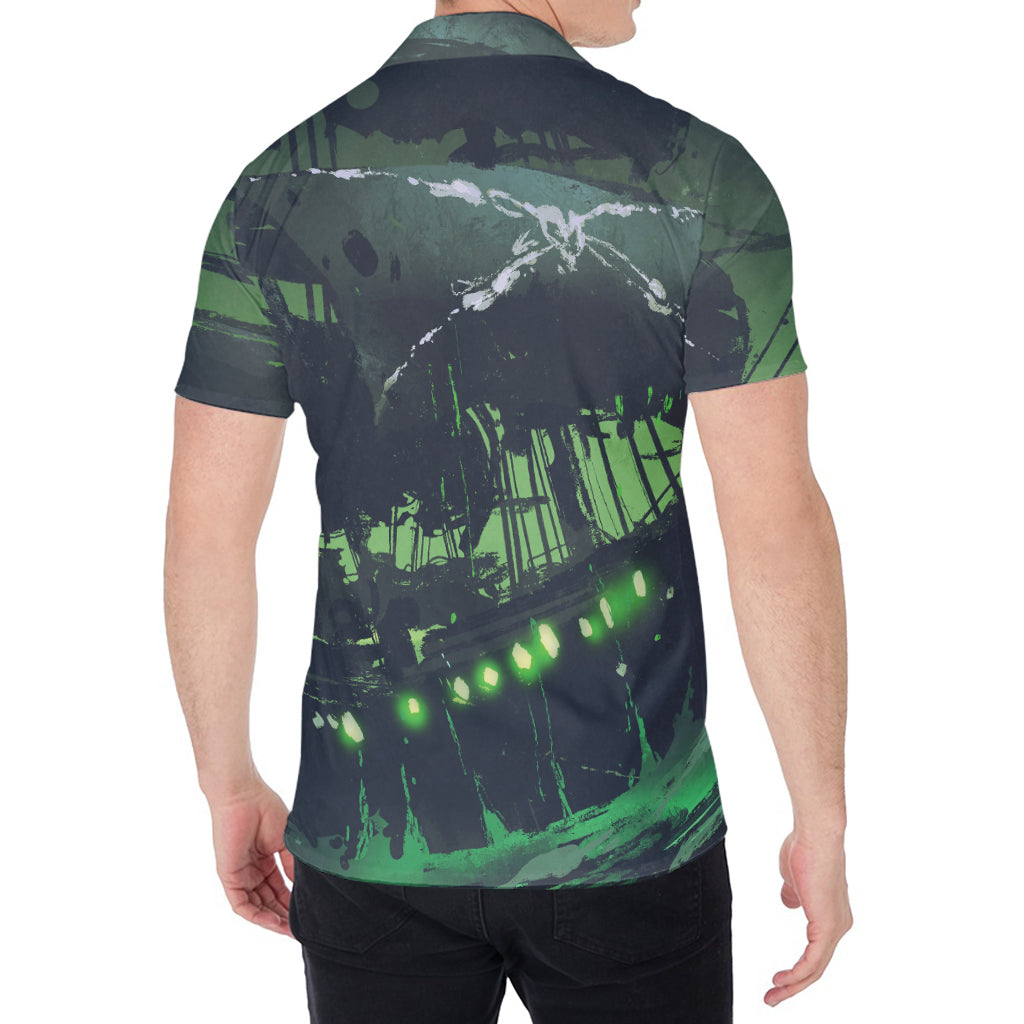 Flying Dutchman Ghost Pirate Ship Print Men's Shirt