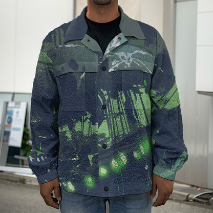 Flying Dutchman Ghost Pirate Ship Print Men's Shirt Jacket