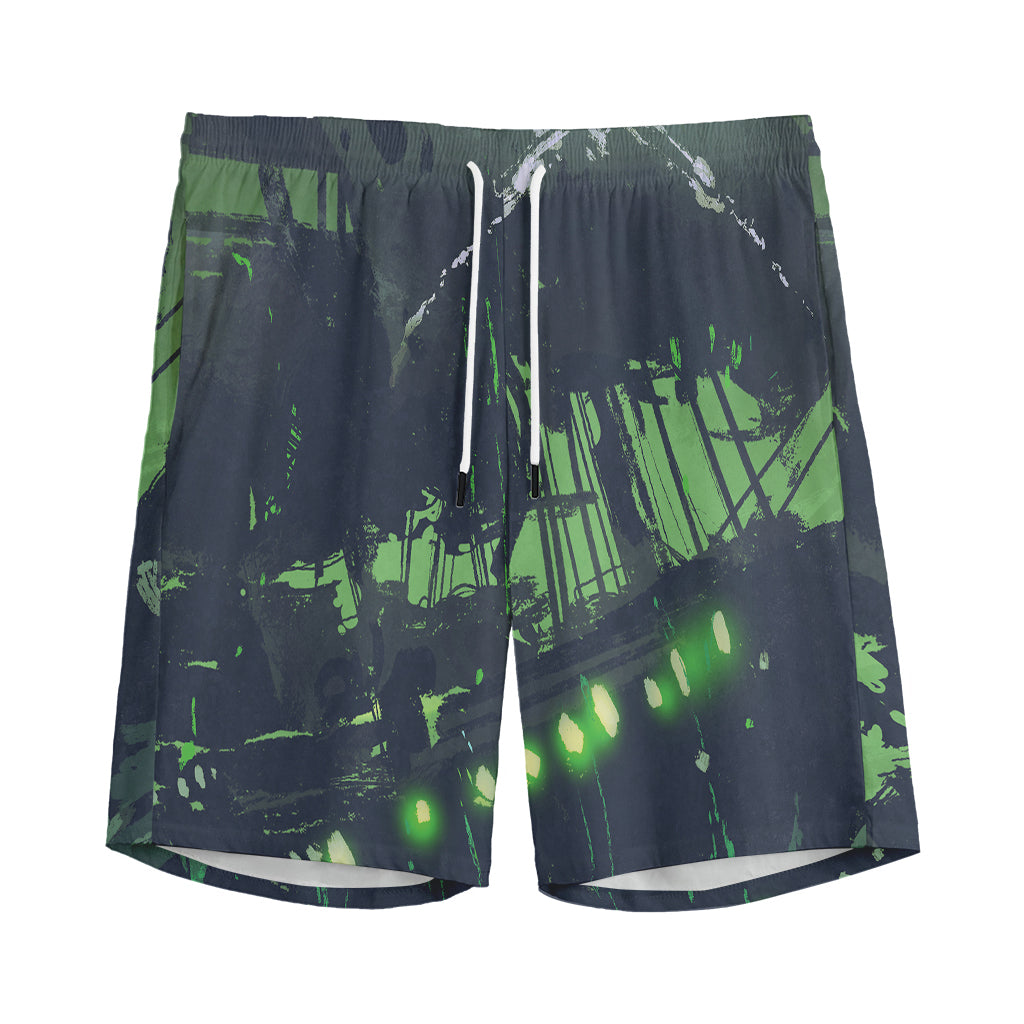 Flying Dutchman Ghost Pirate Ship Print Men's Sports Shorts