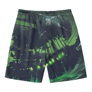 Flying Dutchman Ghost Pirate Ship Print Men's Swim Trunks