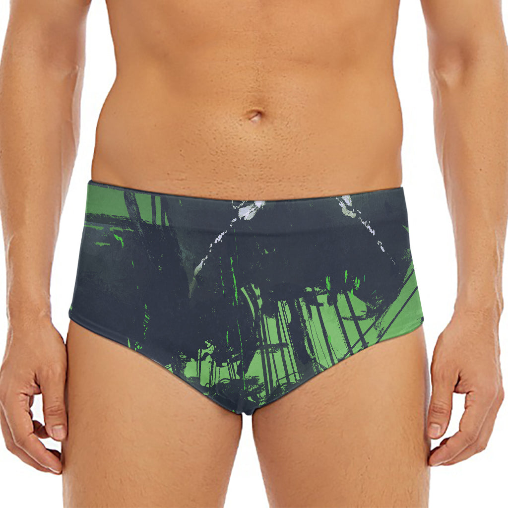 Flying Dutchman Ghost Pirate Ship Print Men's Triangle Swim Briefs