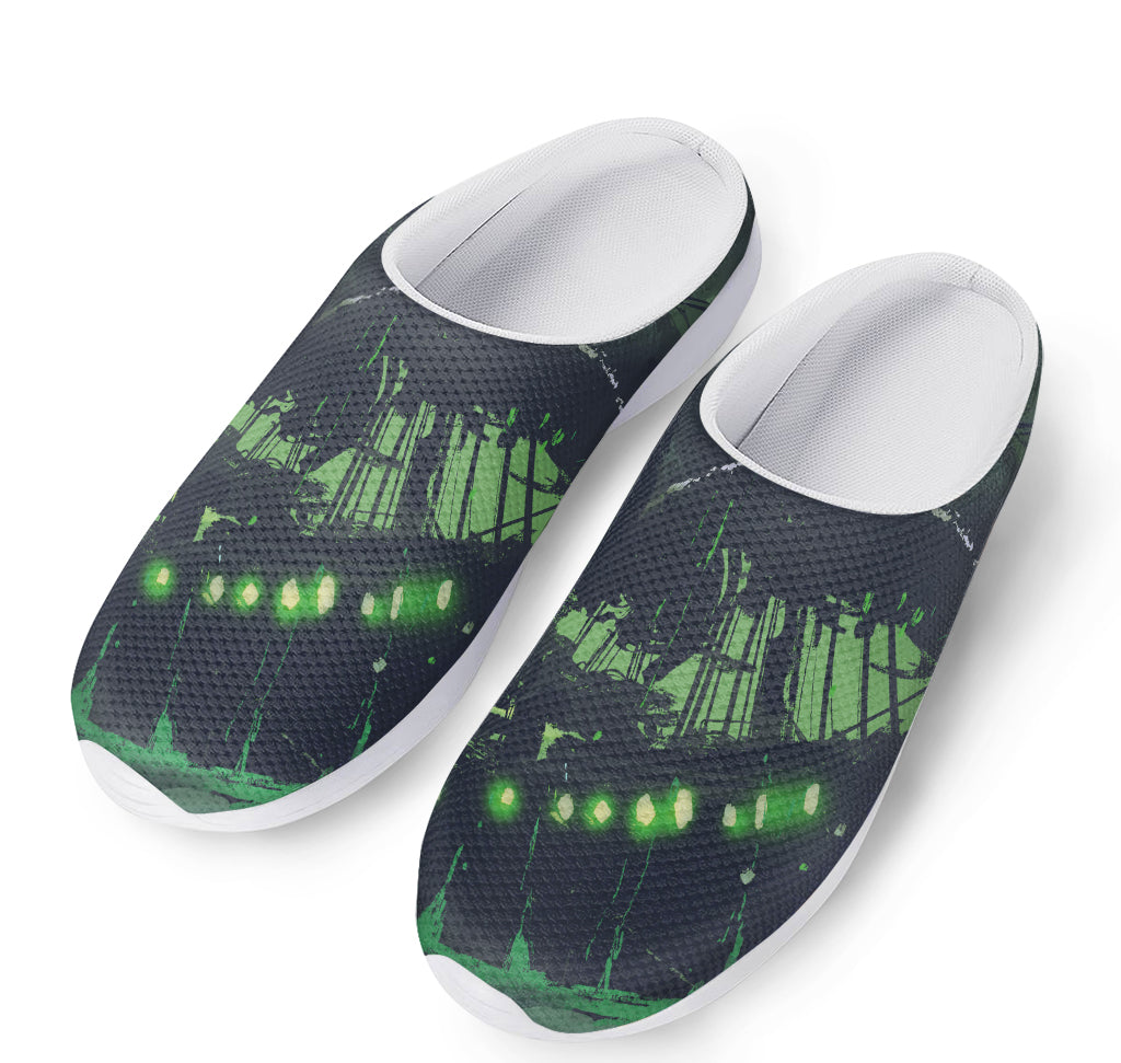 Flying Dutchman Ghost Pirate Ship Print Mesh Casual Shoes