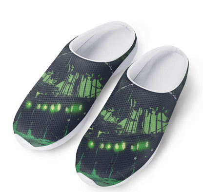 Flying Dutchman Ghost Pirate Ship Print Mesh Casual Shoes