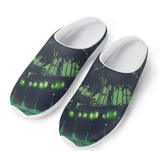 Flying Dutchman Ghost Pirate Ship Print Mesh Casual Shoes