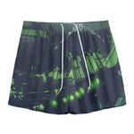 Flying Dutchman Ghost Pirate Ship Print Mesh Shorts