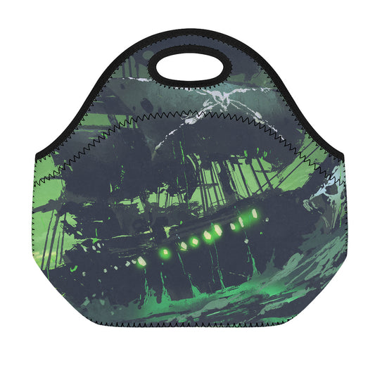 Flying Dutchman Ghost Pirate Ship Print Neoprene Lunch Bag