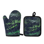 Flying Dutchman Ghost Pirate Ship Print Oven Mitt And Pot Holder Set