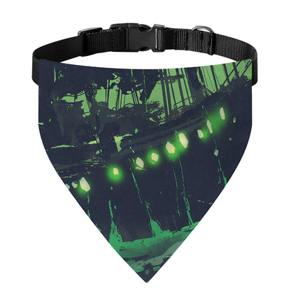 Flying Dutchman Ghost Pirate Ship Print Over The Collar Dog Bandana