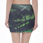 Flying Dutchman Ghost Pirate Ship Print Pencil Mini Skirt