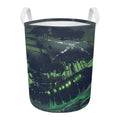 Flying Dutchman Ghost Pirate Ship Print Round Laundry Basket
