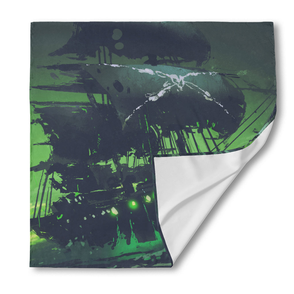 Flying Dutchman Ghost Pirate Ship Print Silk Bandana