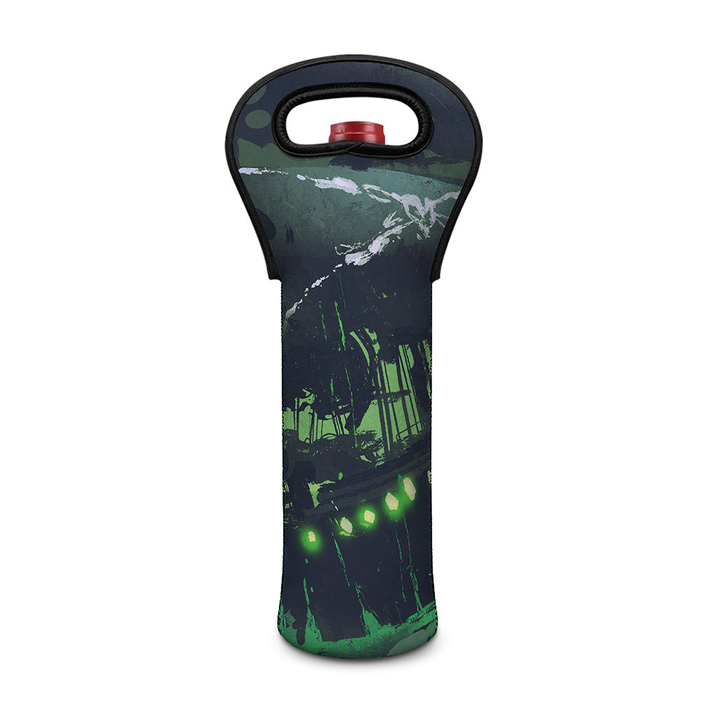 Flying Dutchman Ghost Pirate Ship Print Single Neoprene Wine Tote