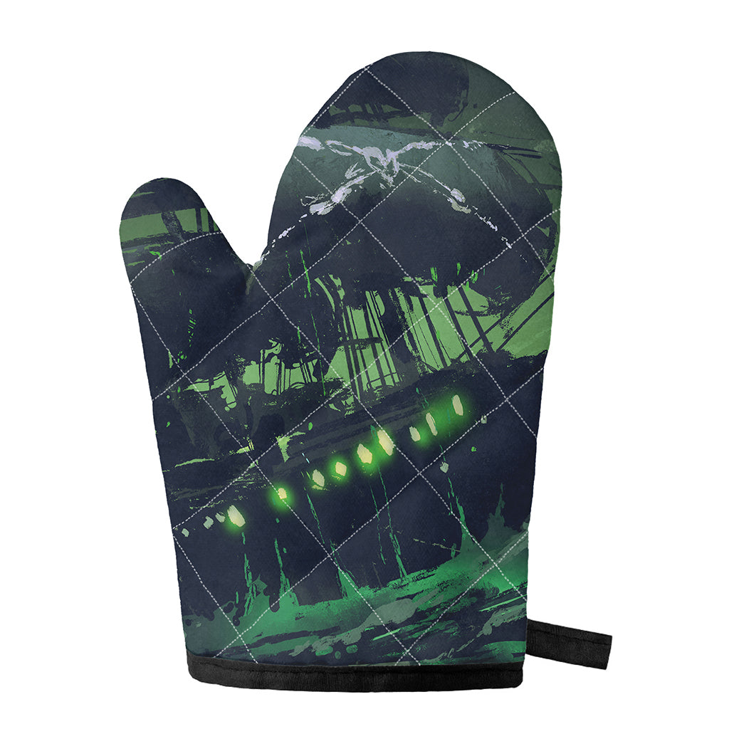 Flying Dutchman Ghost Pirate Ship Print Single Oven Mitt