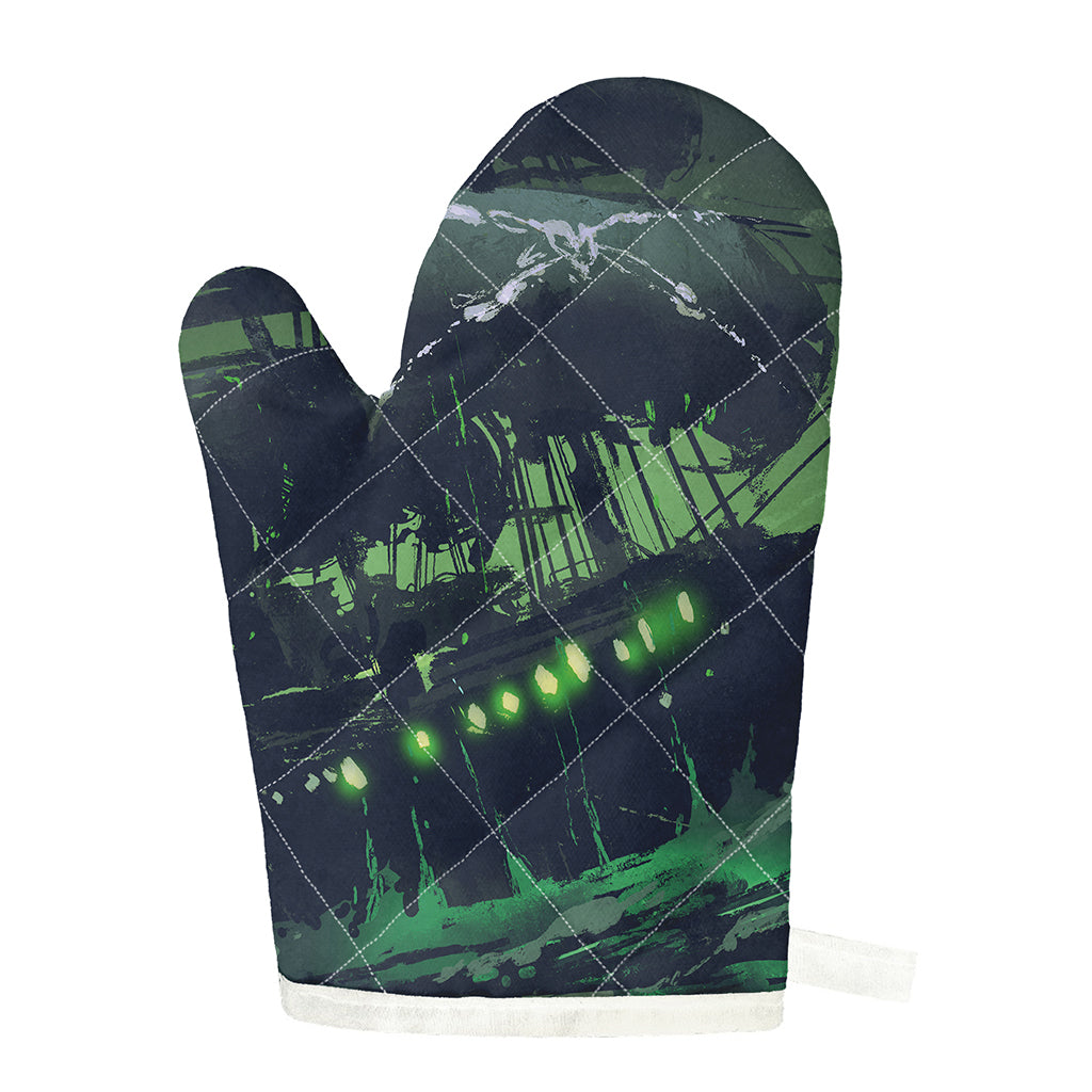 Flying Dutchman Ghost Pirate Ship Print Single Oven Mitt