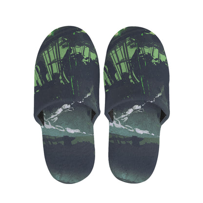 Flying Dutchman Ghost Pirate Ship Print Slippers